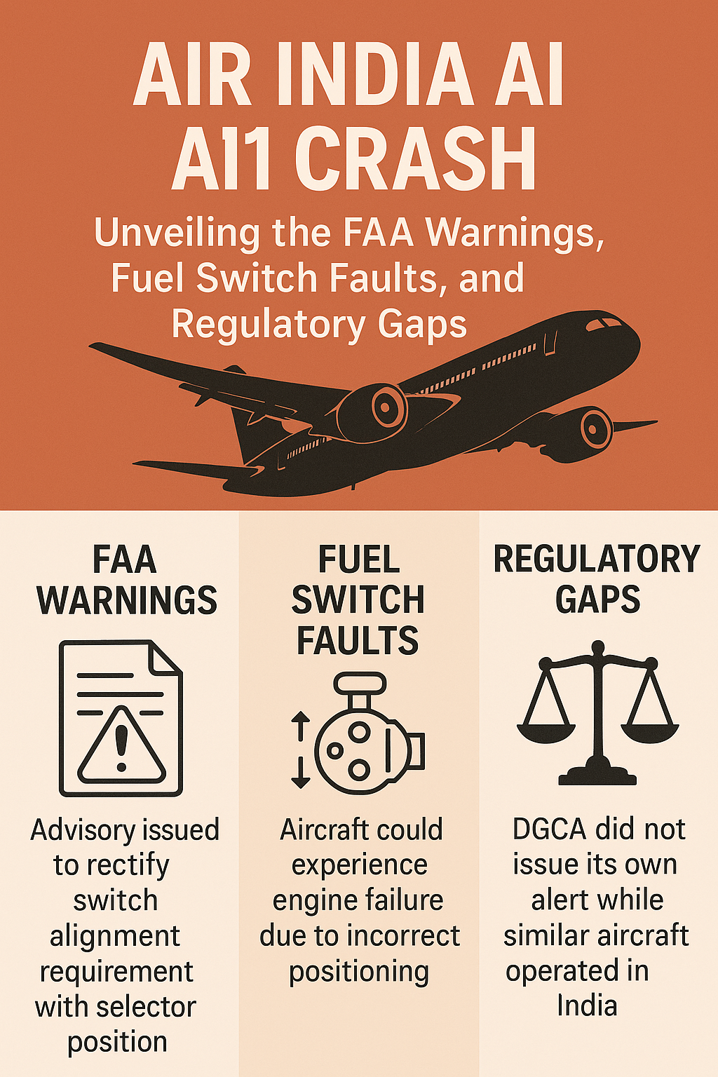 Air India AI 171 Crash: Unveiling the FAA Warnings, Fuel Switch Faults, and Regulatory Gaps