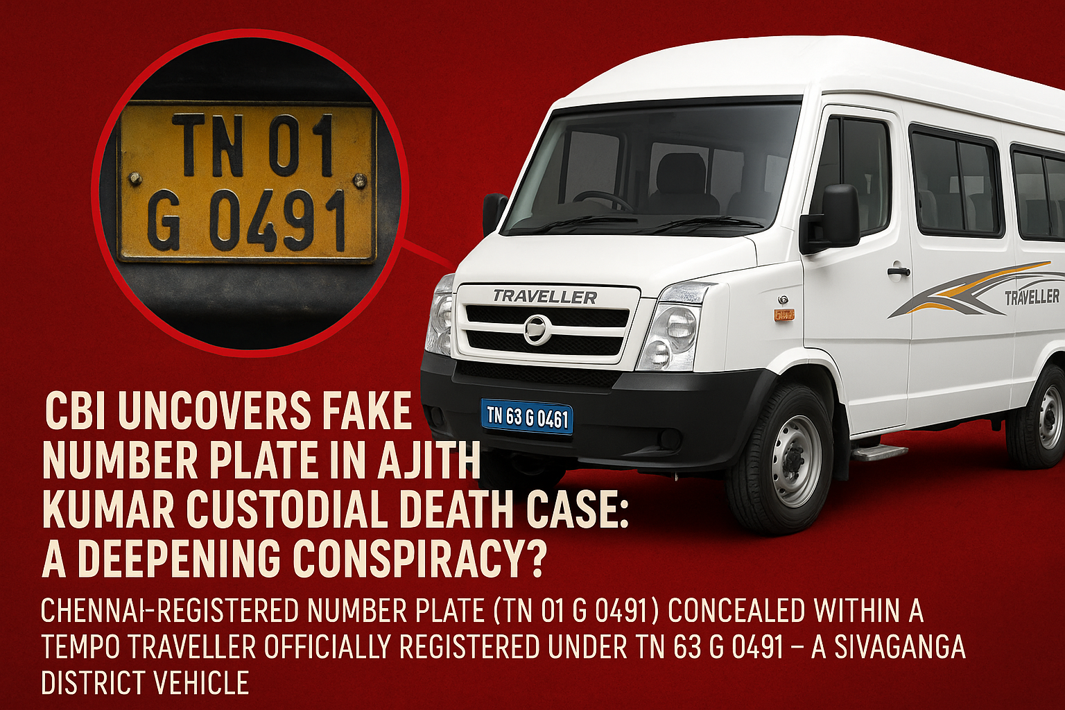 CBI Uncovers Fake Number Plate in Ajith Kumar Custodial Death Case: A Deepening Conspiracy?